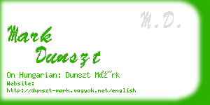 mark dunszt business card